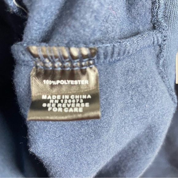 NFL Cowboys Full Zip Sweater Mens Large Navy Blue Pockets Hooded Jacket Football - Picture 7 of 8